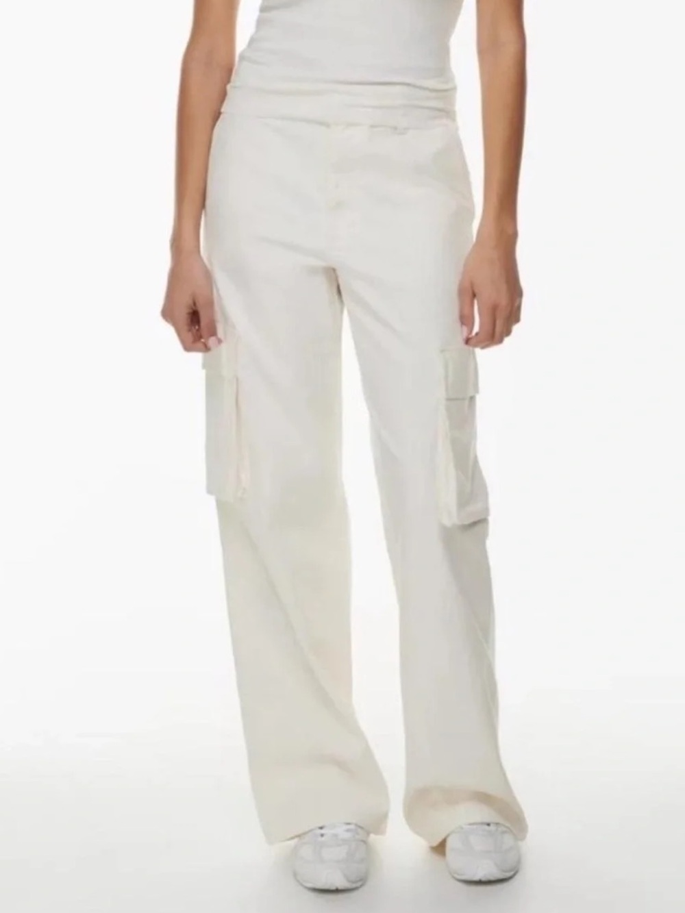 Aritzia TNA M Cotton Cargo Pants Wide Leg Retro 90s Y2K Comfy Casual Preppy